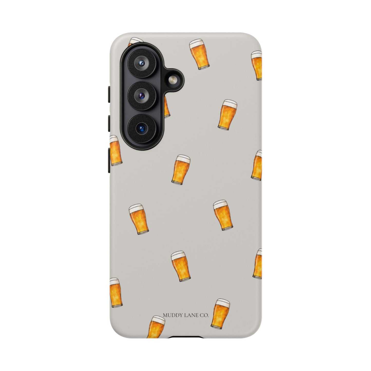 Pint Pattern Tough Phone Case in Soft Grey Matte