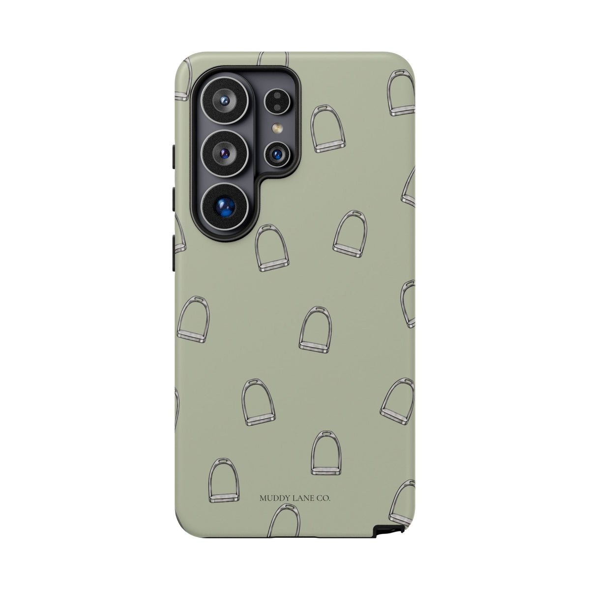 Stirrup Pattern Tough Phone Case in Light Sage Matte