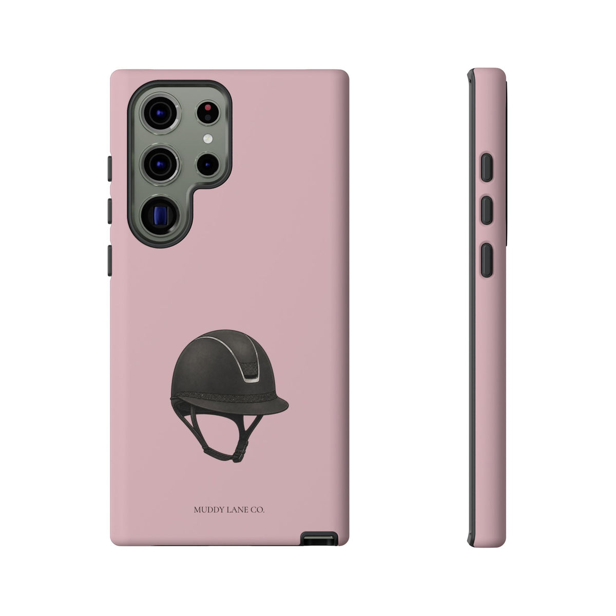 Riding Helmet Tough Phone Case in Soft Rosette Pink Matte