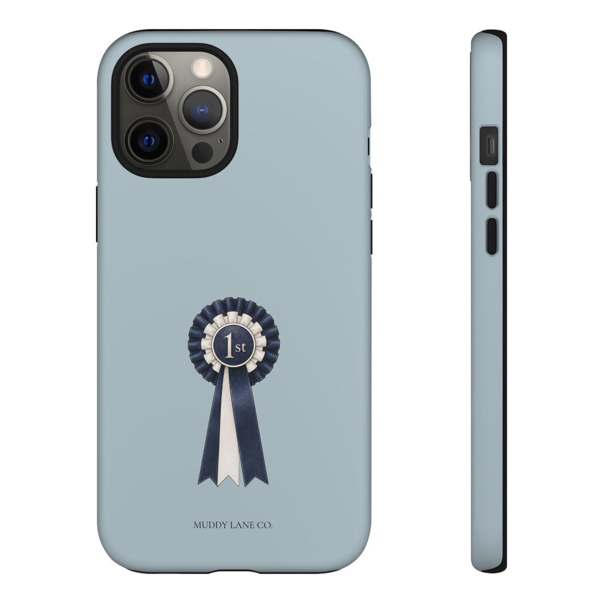 Rosette Tough Phone Case in Dusty Blue Matte