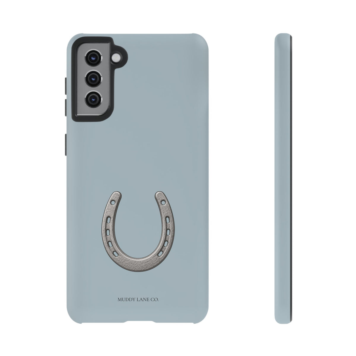 Horseshoe Tough Phone Case in Dusty Blue Matte