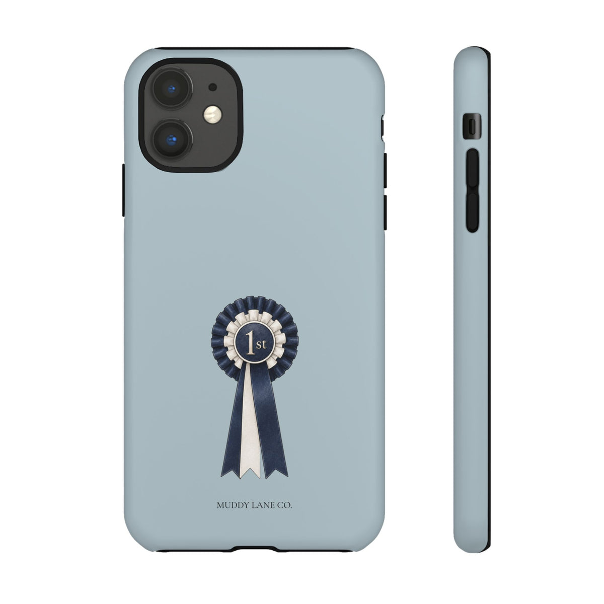 Rosette Tough Phone Case in Dusty Blue Matte