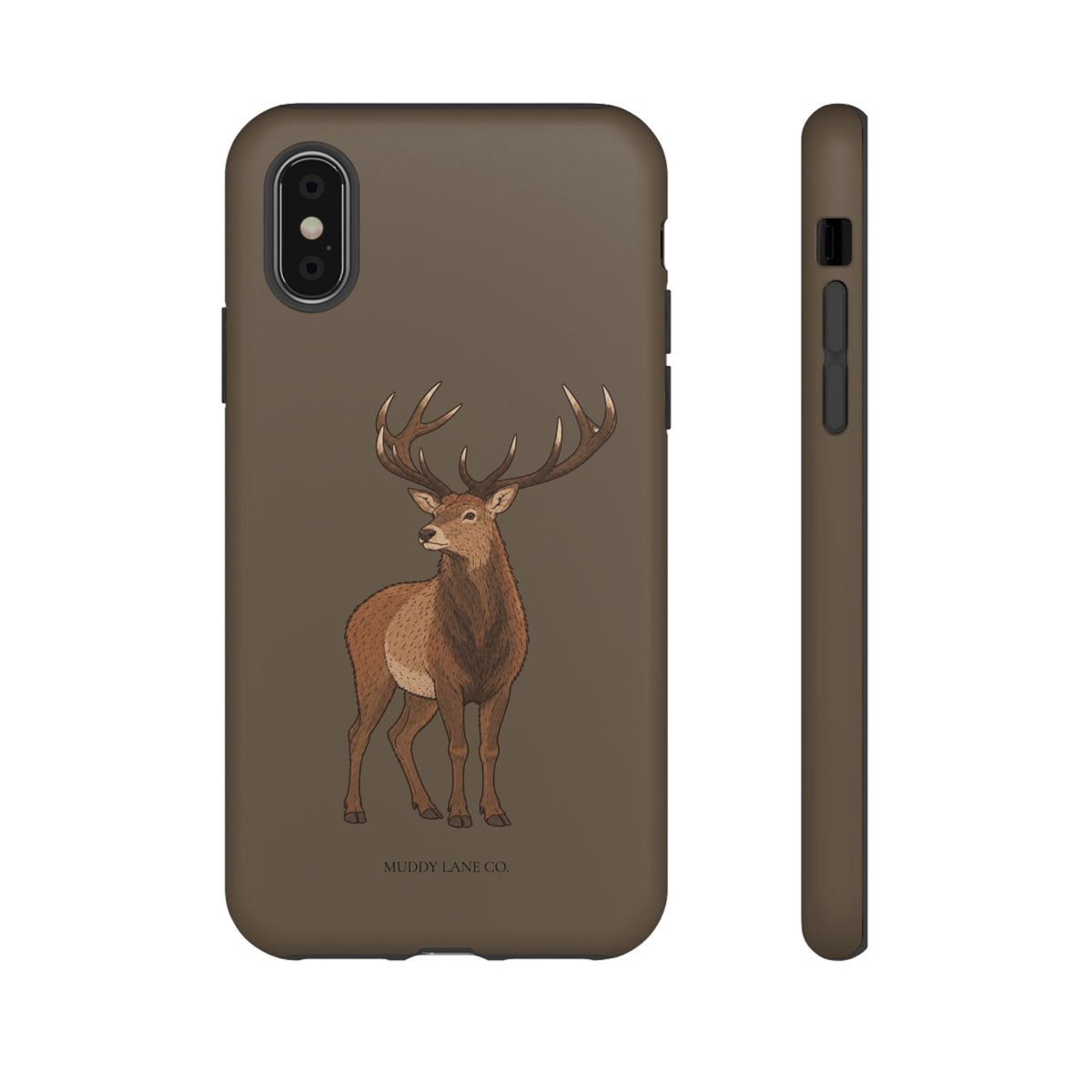 Stag phone case in Taupe Brown by Muddy Lane Co, photo 4