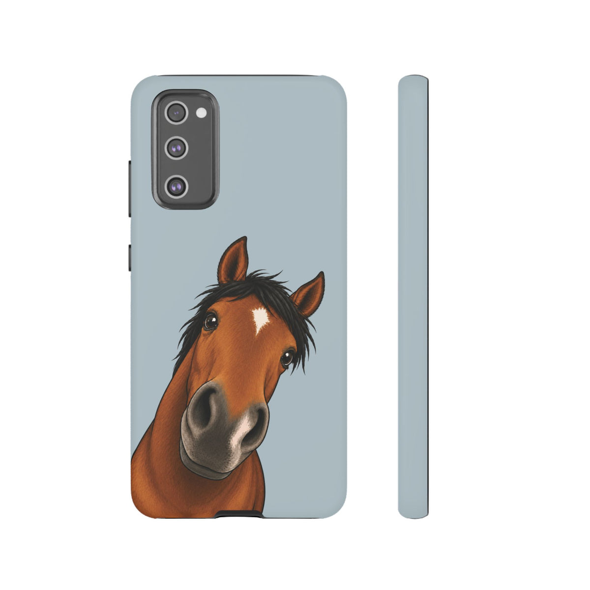 Boop Horse Tough Phone Case in Dusty Blue Matte