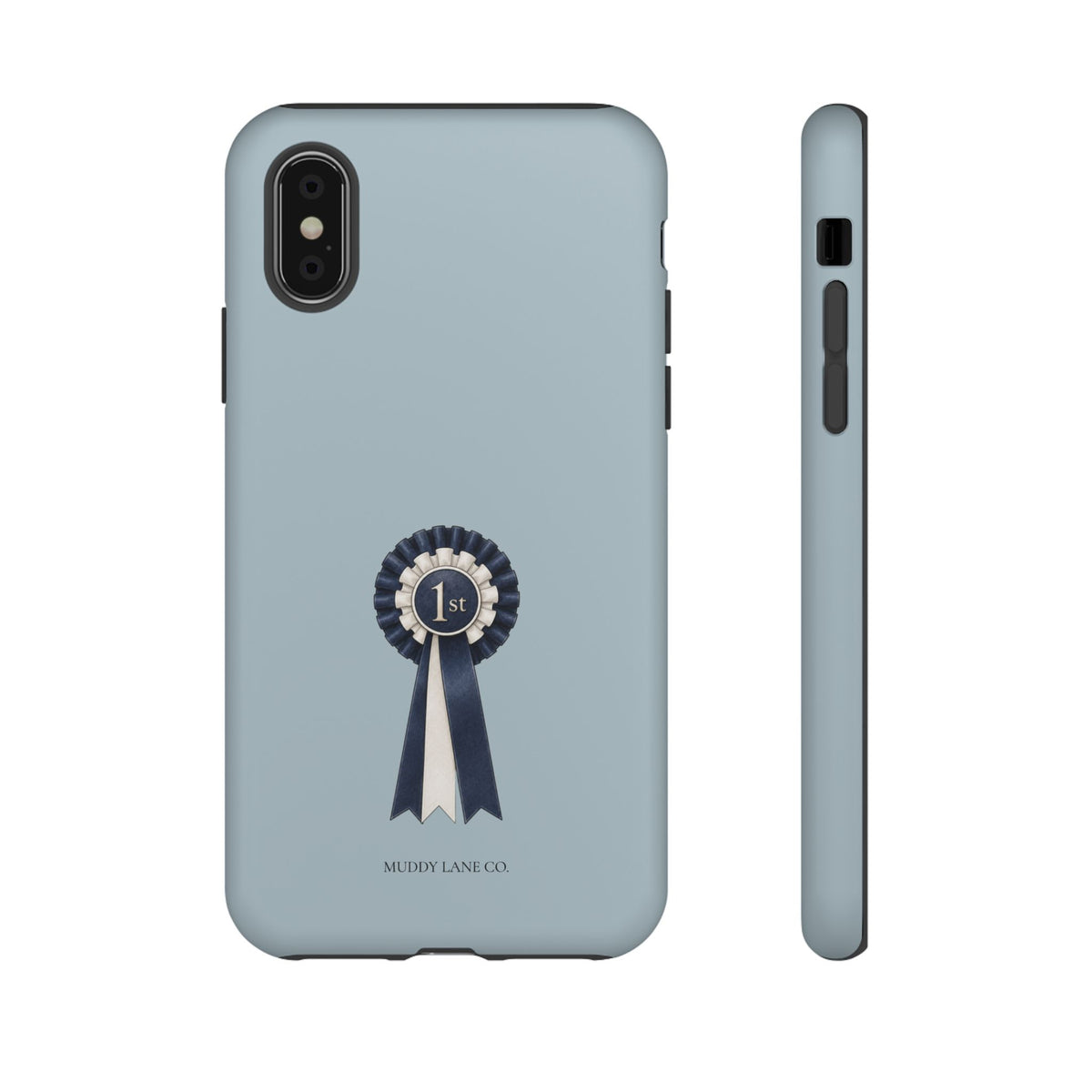 Rosette Tough Phone Case in Dusty Blue Matte