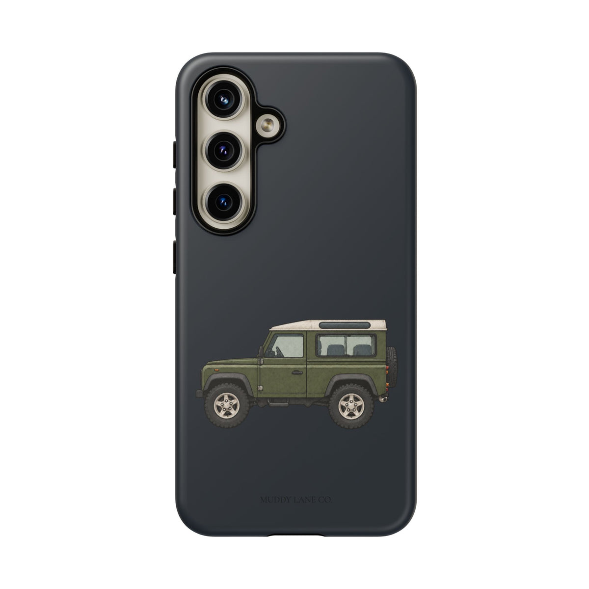 Green Classic 4x4 Tough Phone Case in Charcoal Navy Matte