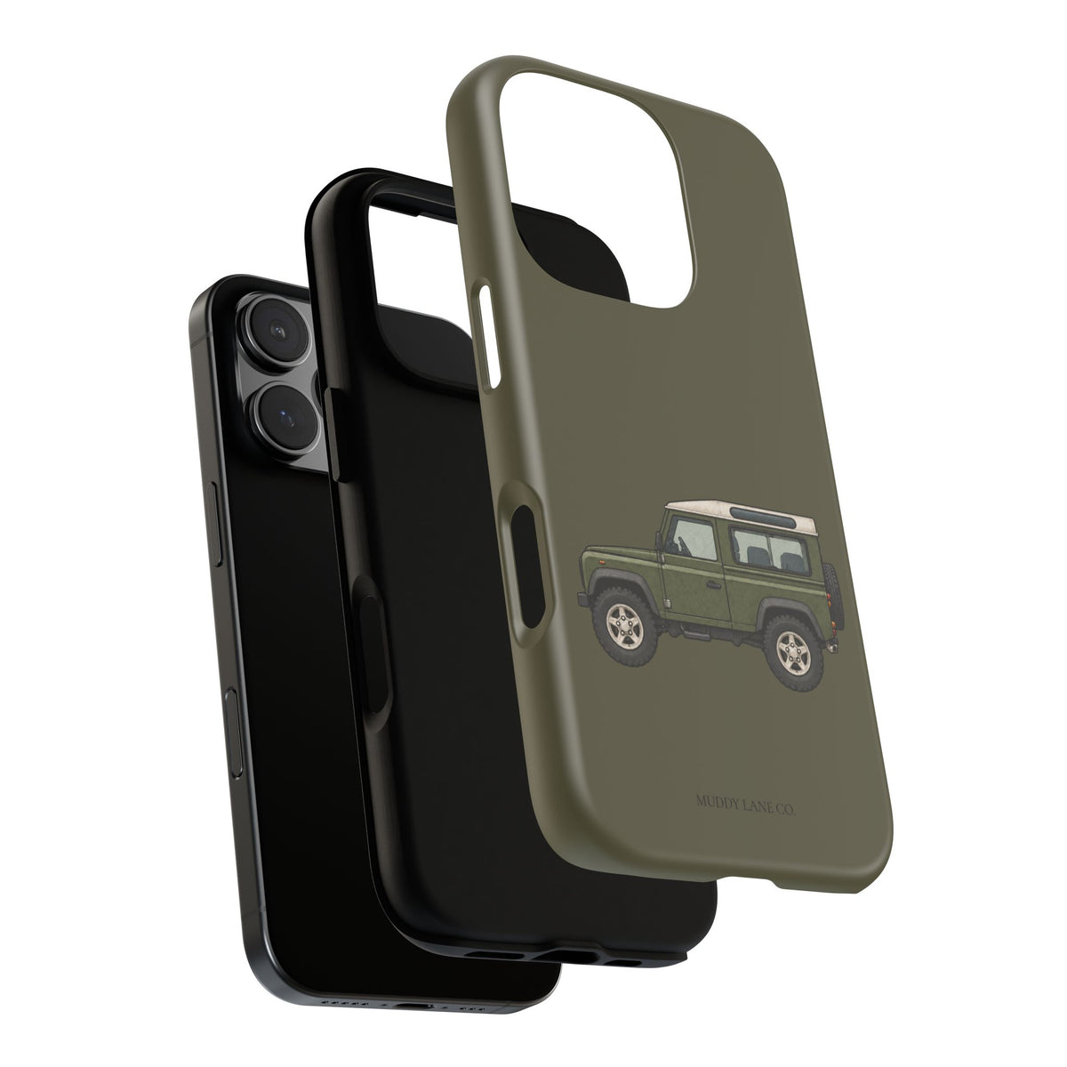 Green Classic 4x4 Tough Phone Case in Muddy Green Matte