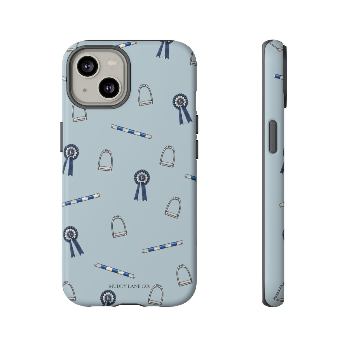 Show Day Pattern Tough Phone Case in Dusty Blue Matte