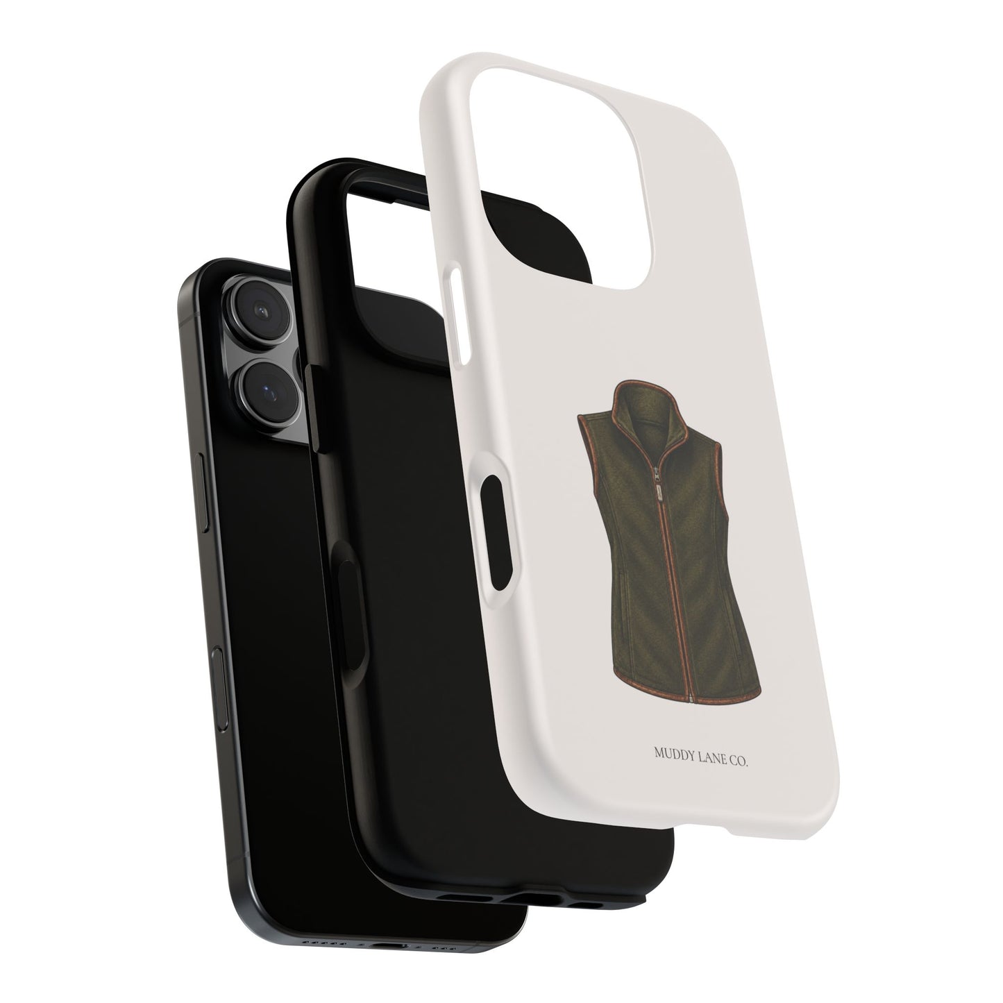 Country Gilet Tough Phone Case in Warm Cream Matte