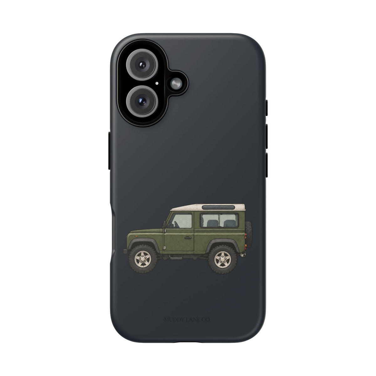 Green Classic 4x4 Tough Phone Case in Charcoal Navy Matte