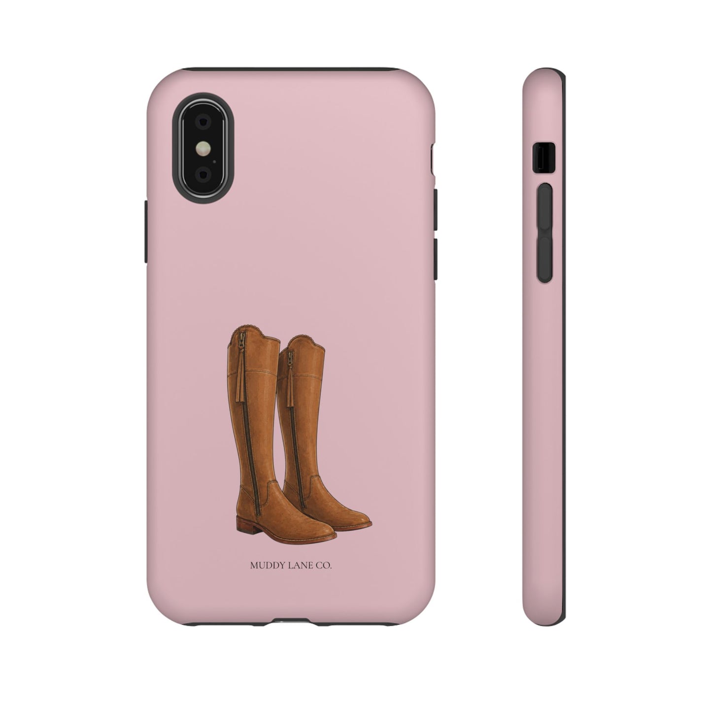 Riding Boots Tough Phone Case in Soft Rosette Pink Matte