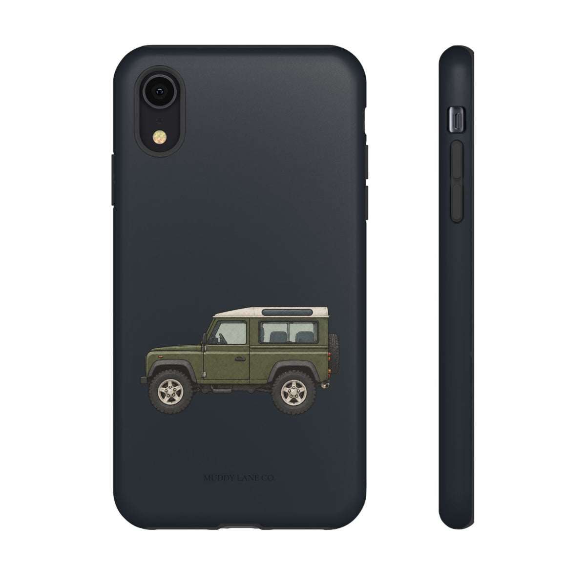Green Classic 4x4 phone case in Charcoal Navy by Muddy Lane Co, photo 5