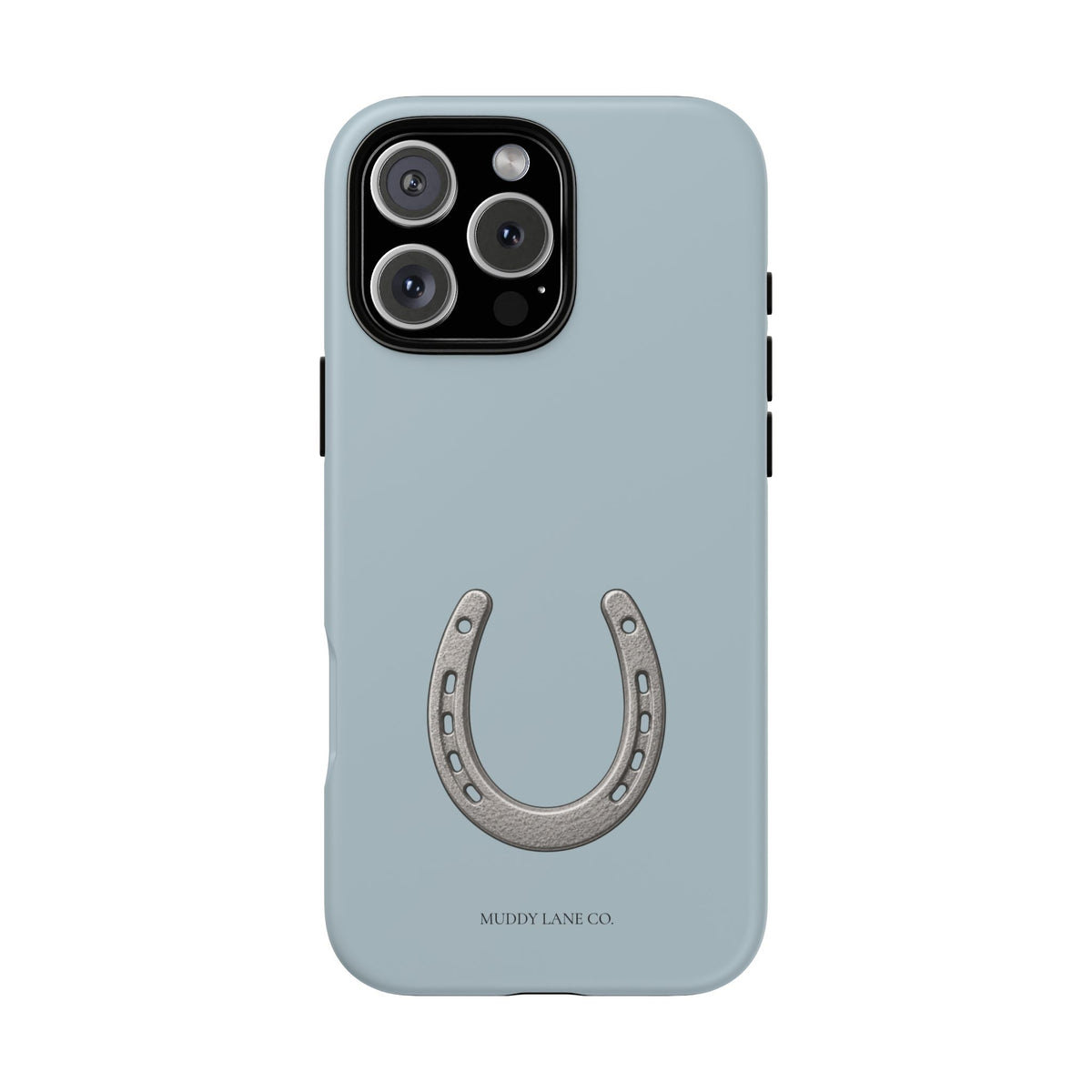 Horseshoe Tough Phone Case in Dusty Blue Matte