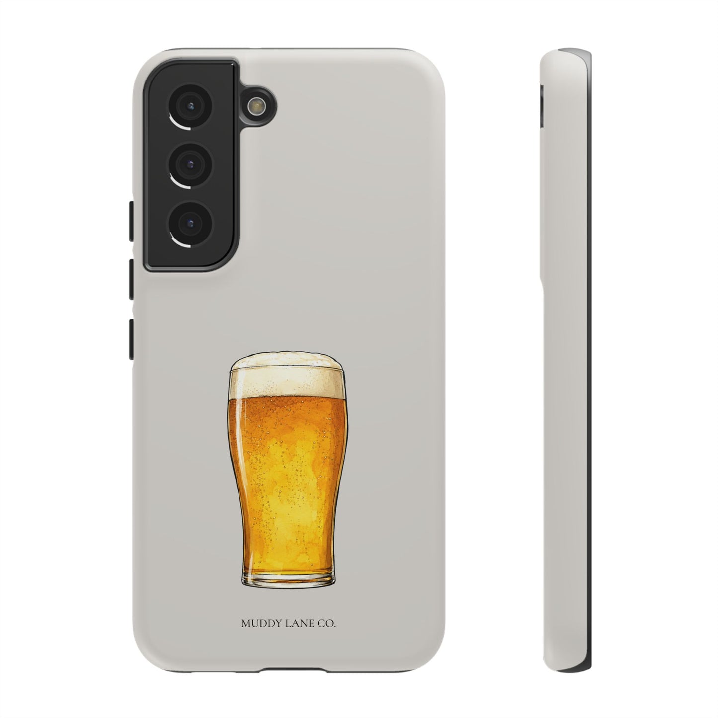 Pub Pint Tough Phone Case in Soft Grey Matte