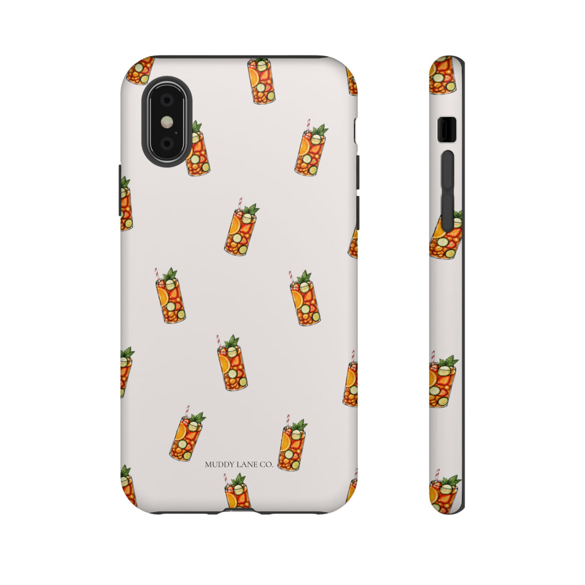 Summer Drink Pattern phone case in Warm Cream by Muddy Lane Co, photo 4