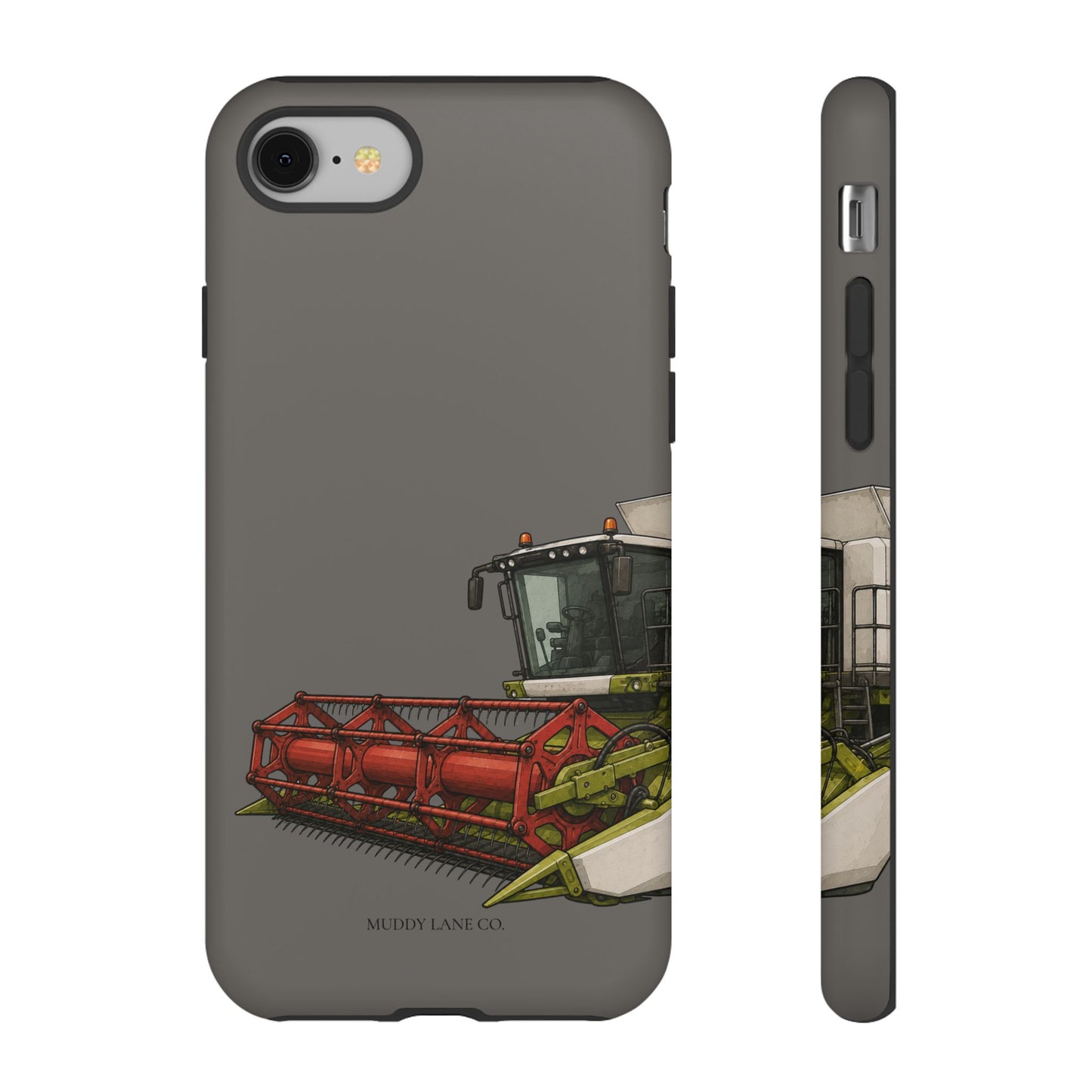 Combine Harvester Close-Up Tough Phone Case in Dark Grey Matte