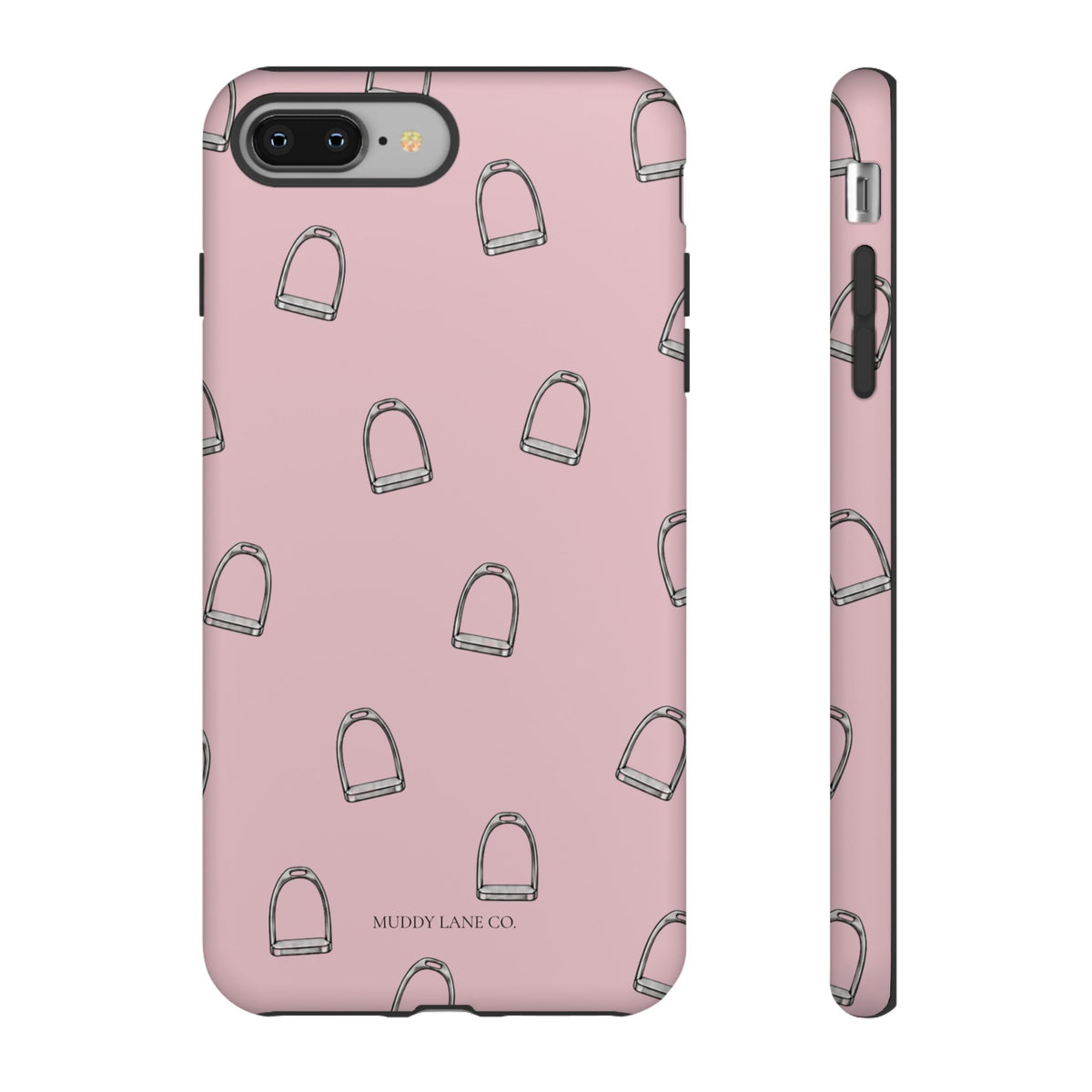 Stirrup Pattern phone case in Soft Rosette Pink by Muddy Lane Co, photo 3