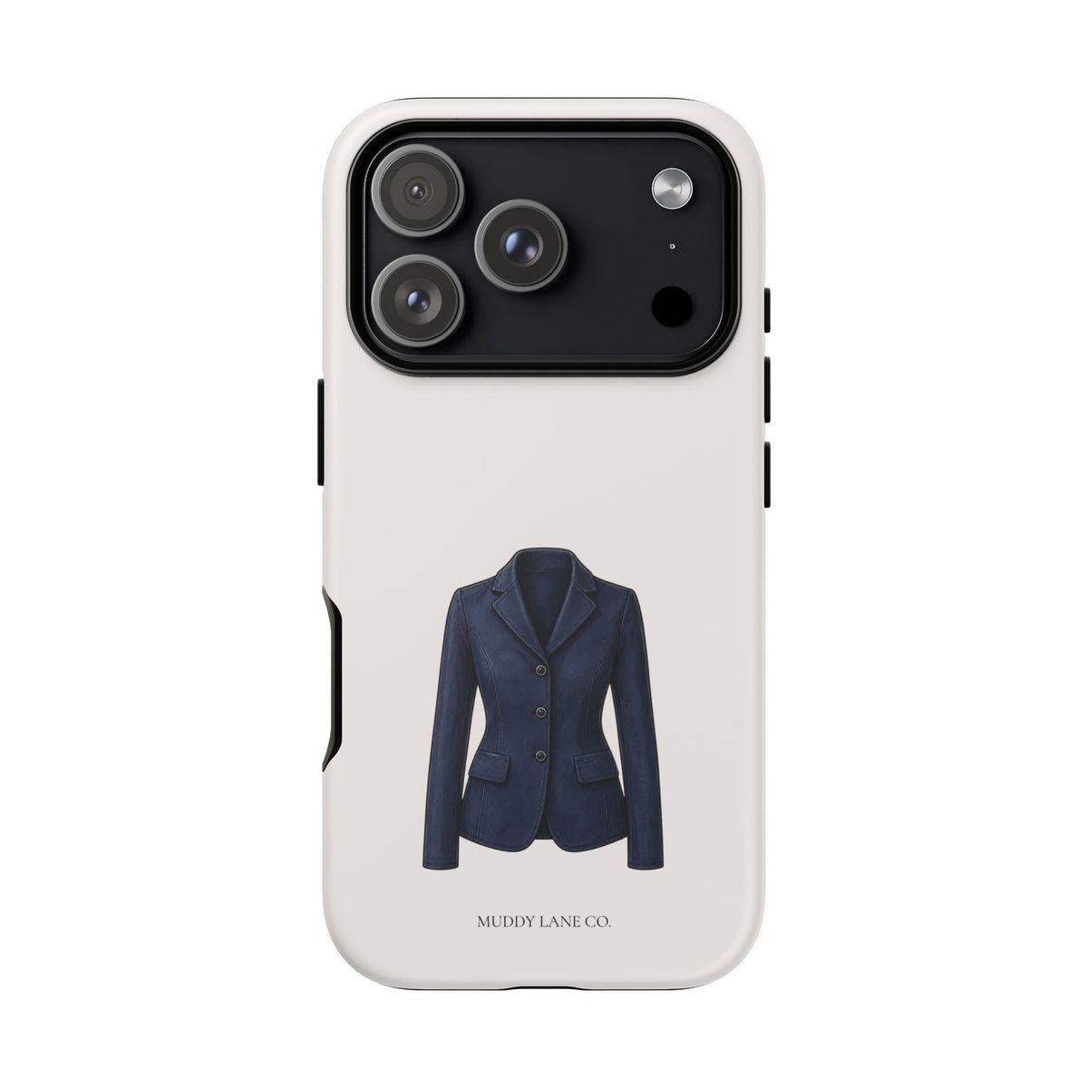 Navy Show Jacket Tough Phone Case in Warm Cream Matte