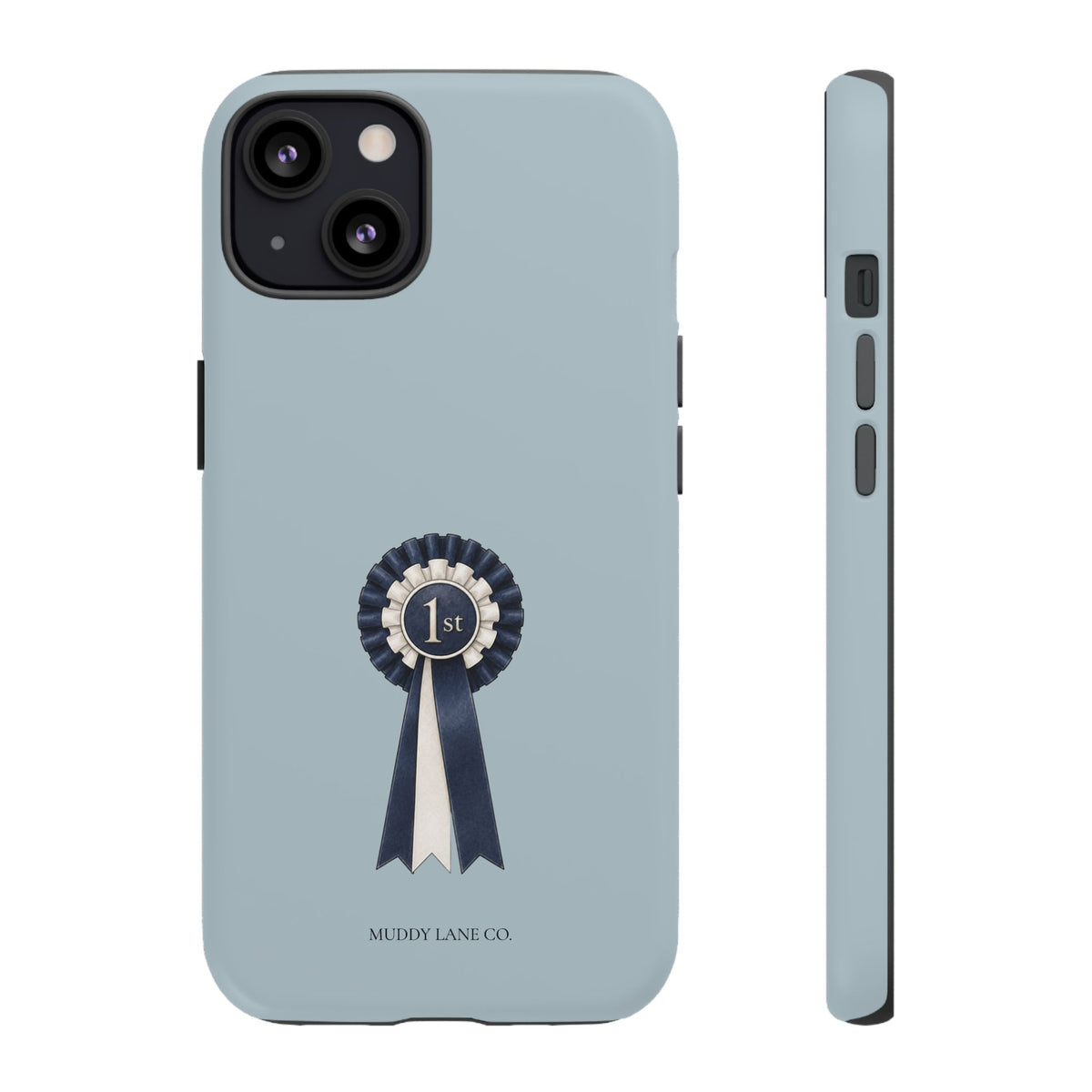 Rosette Tough Phone Case in Dusty Blue Matte