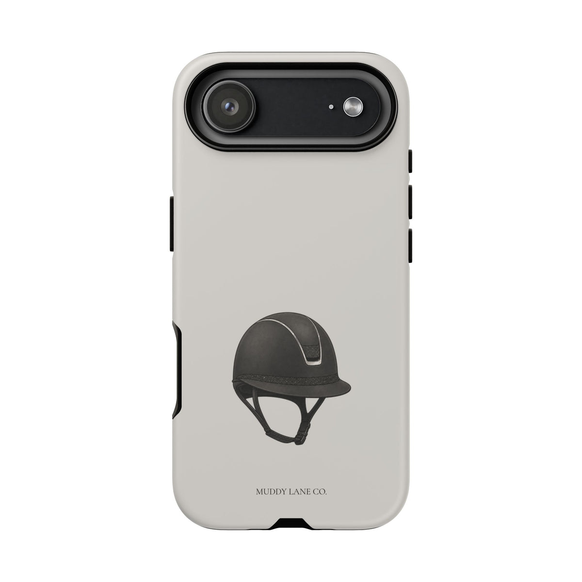 Riding Helmet Tough Phone Case in Soft Grey Matte