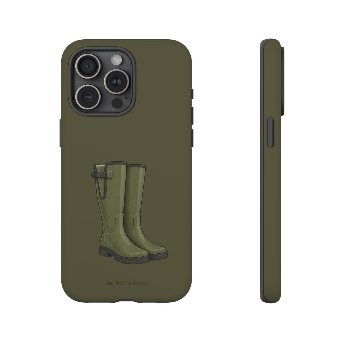 Wellies Tough Phone Case in Muddy Green Matte