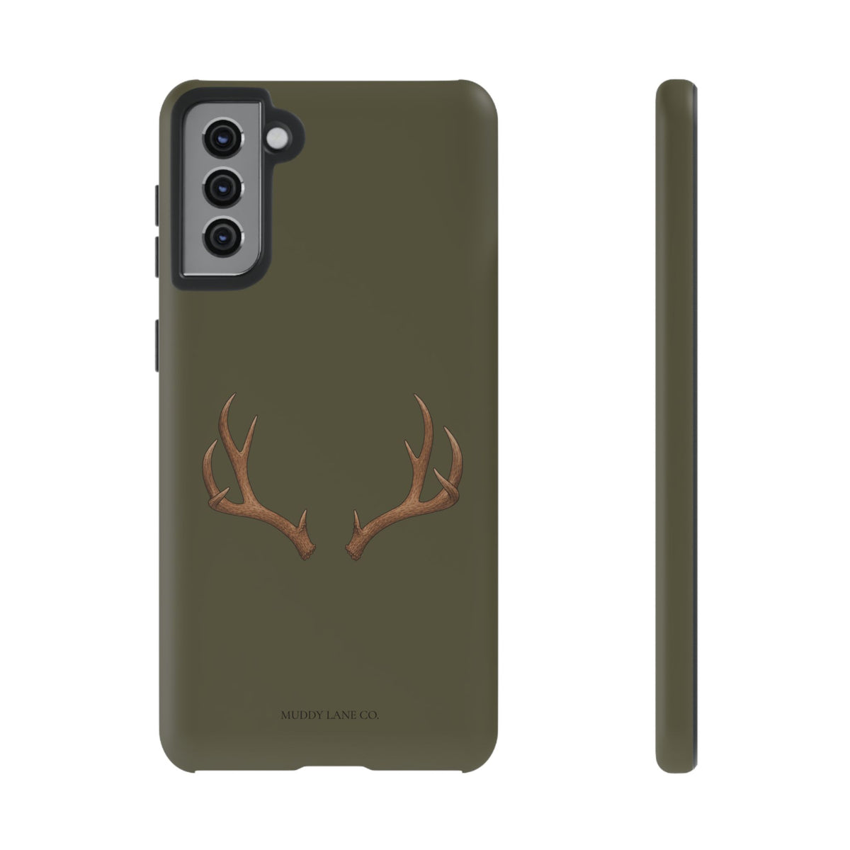 Antlers Tough Phone Case in Muddy Green Matte