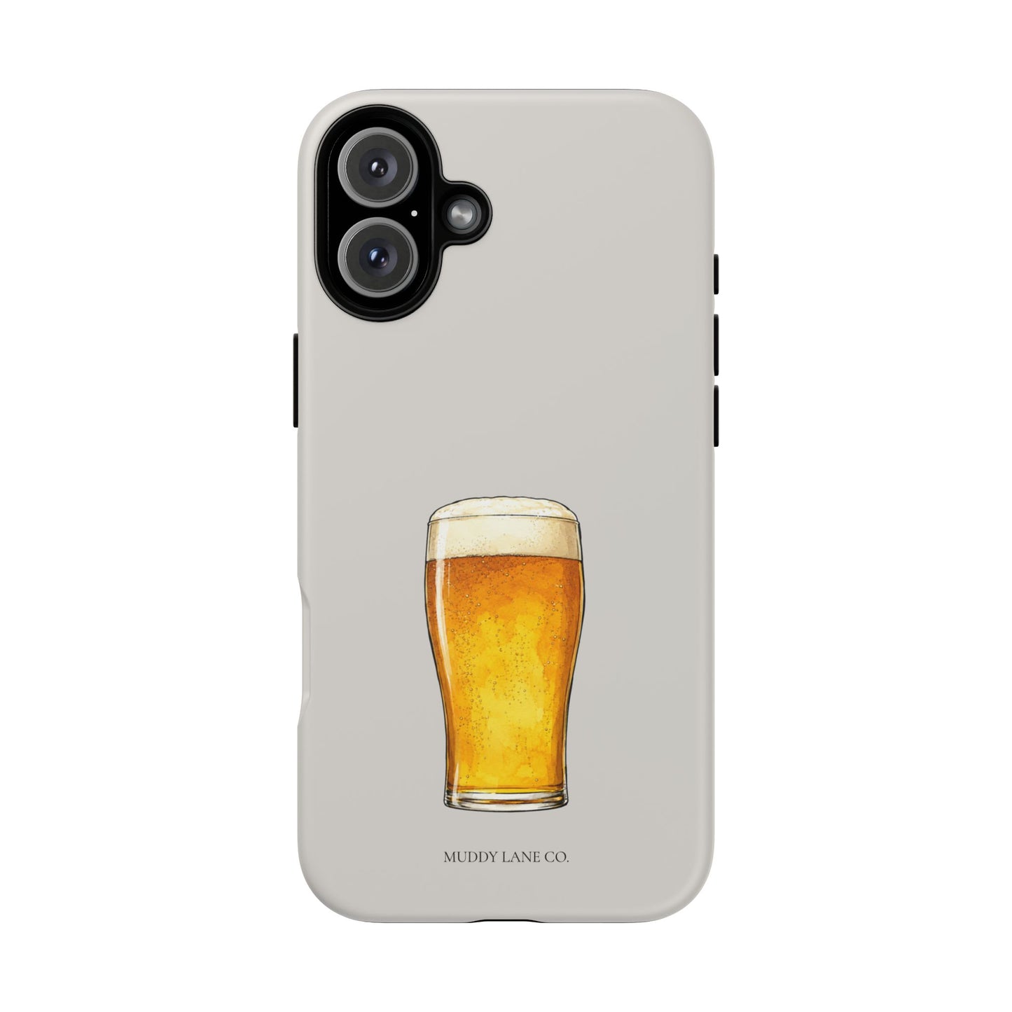 Pub Pint Tough Phone Case in Soft Grey Matte