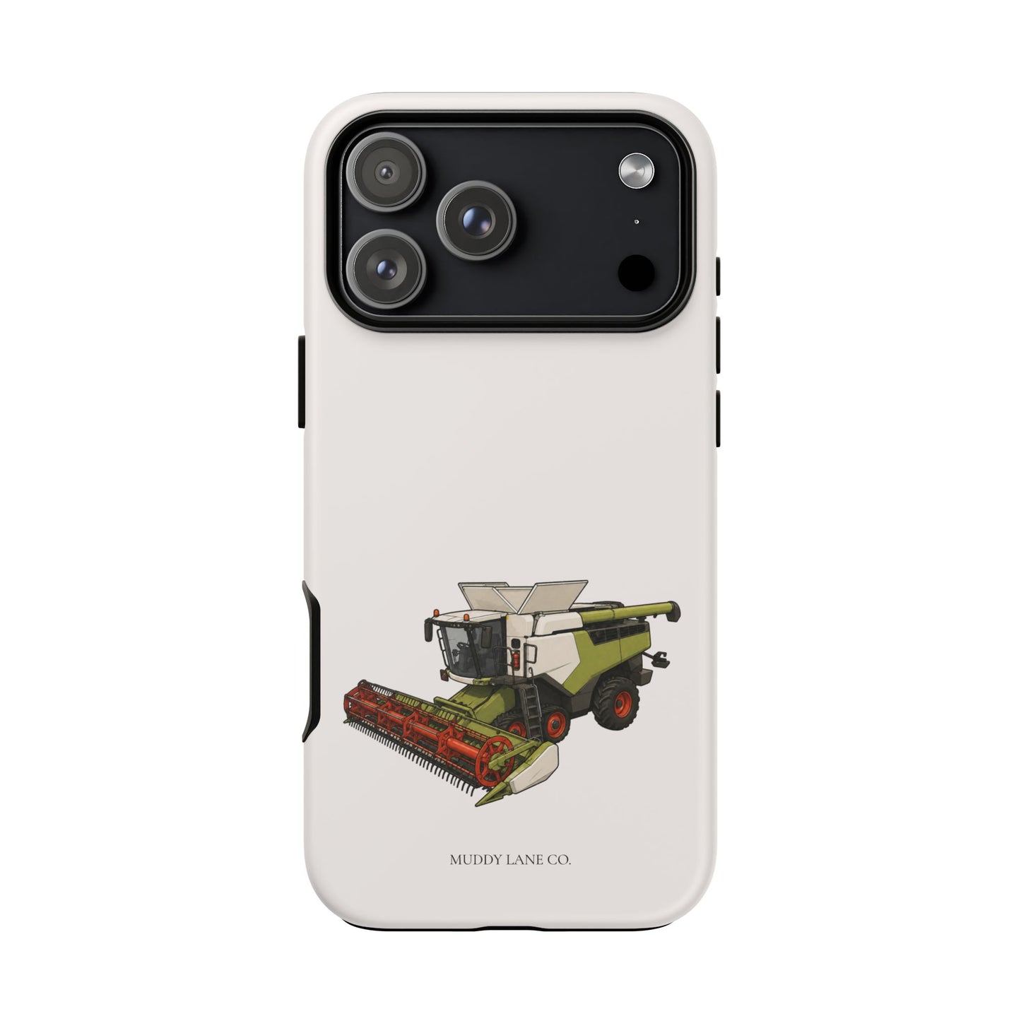 Combine Harvester Tough Phone Case in Warm Cream Matte