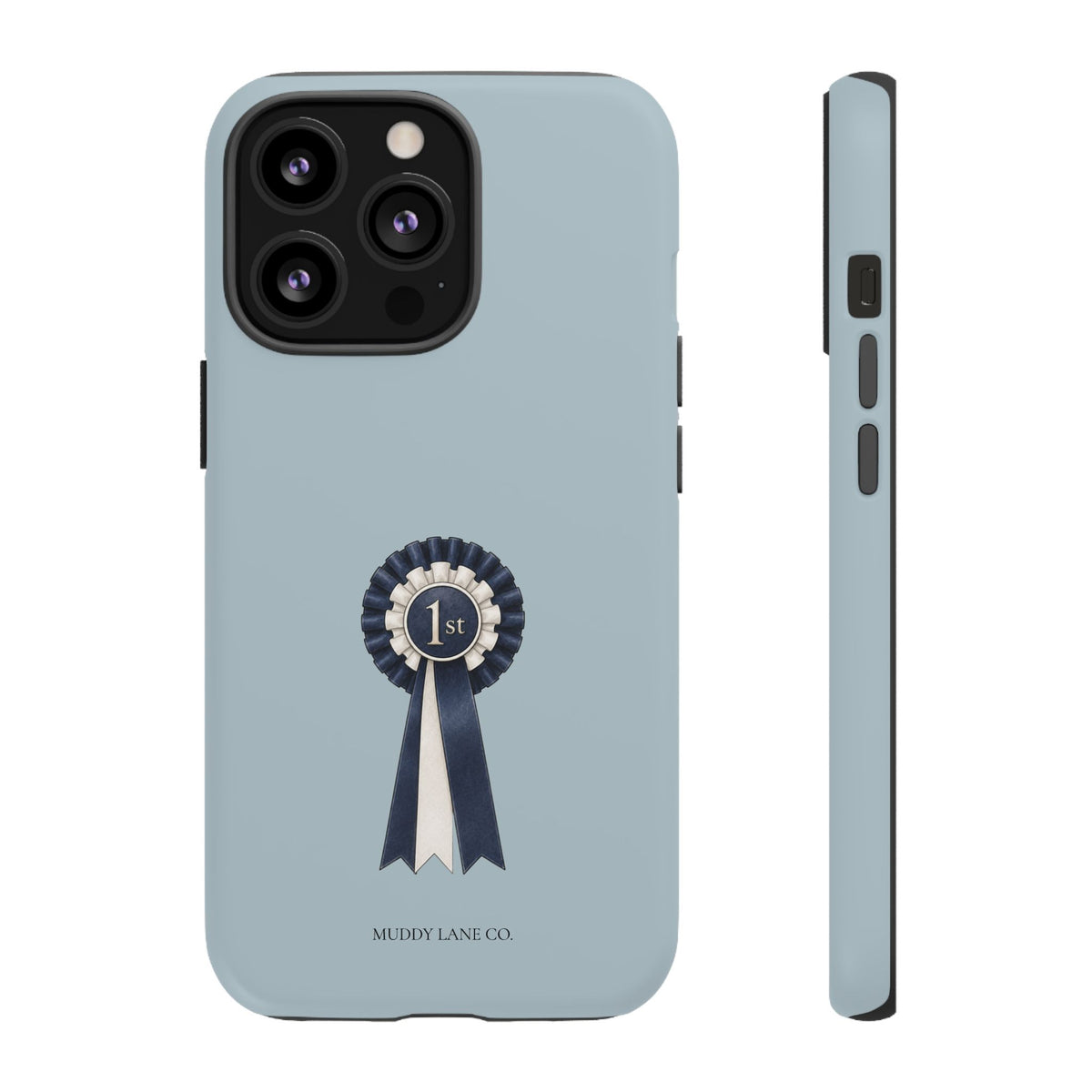 Rosette Tough Phone Case in Dusty Blue Matte