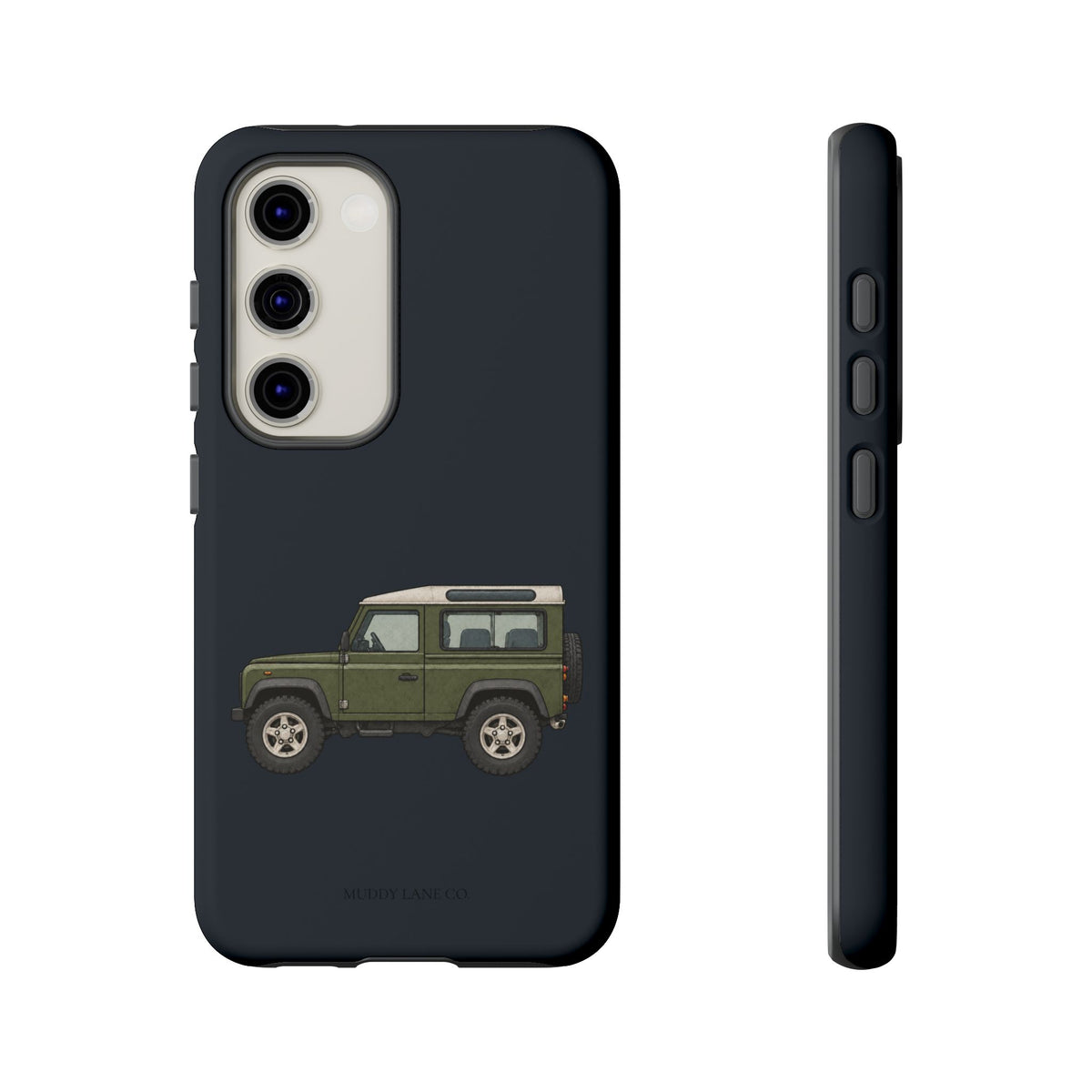 Green Classic 4x4 Tough Phone Case in Charcoal Navy Matte