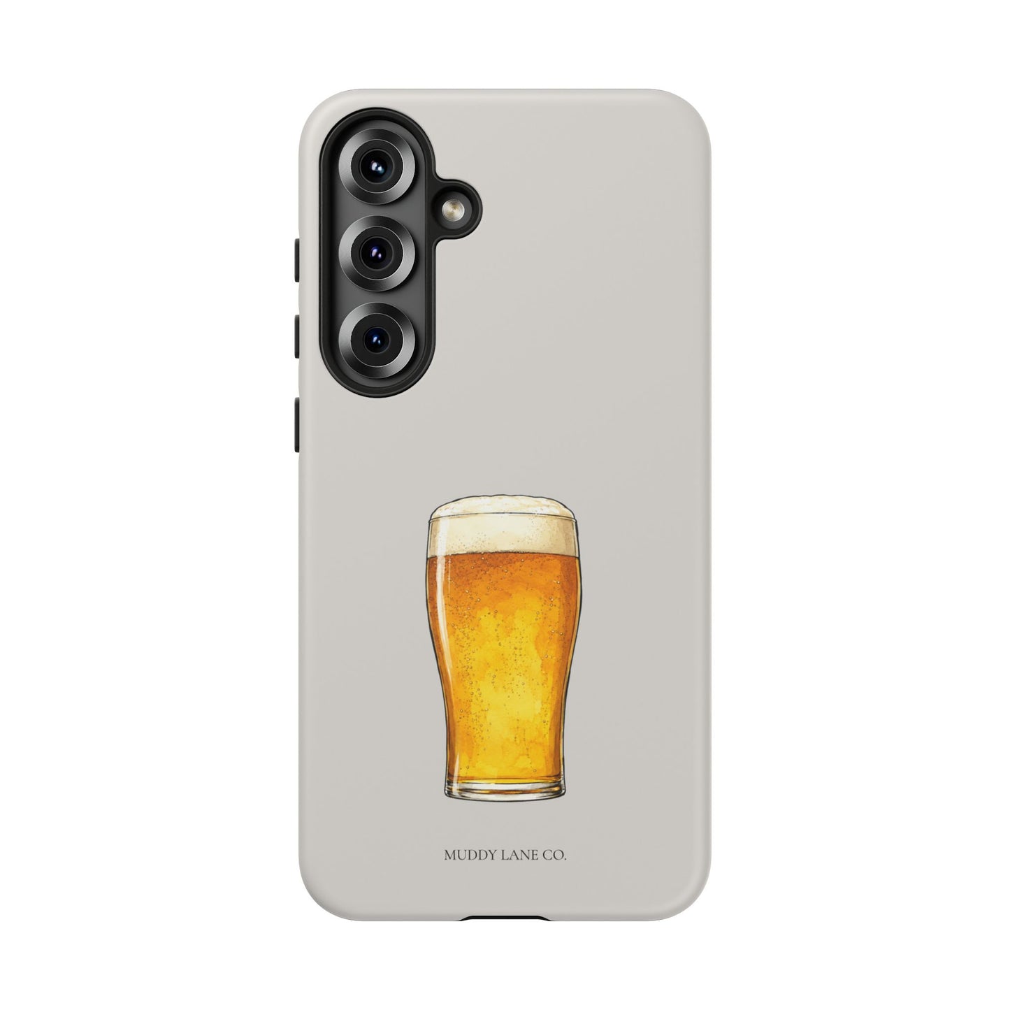 Pub Pint Tough Phone Case in Soft Grey Matte