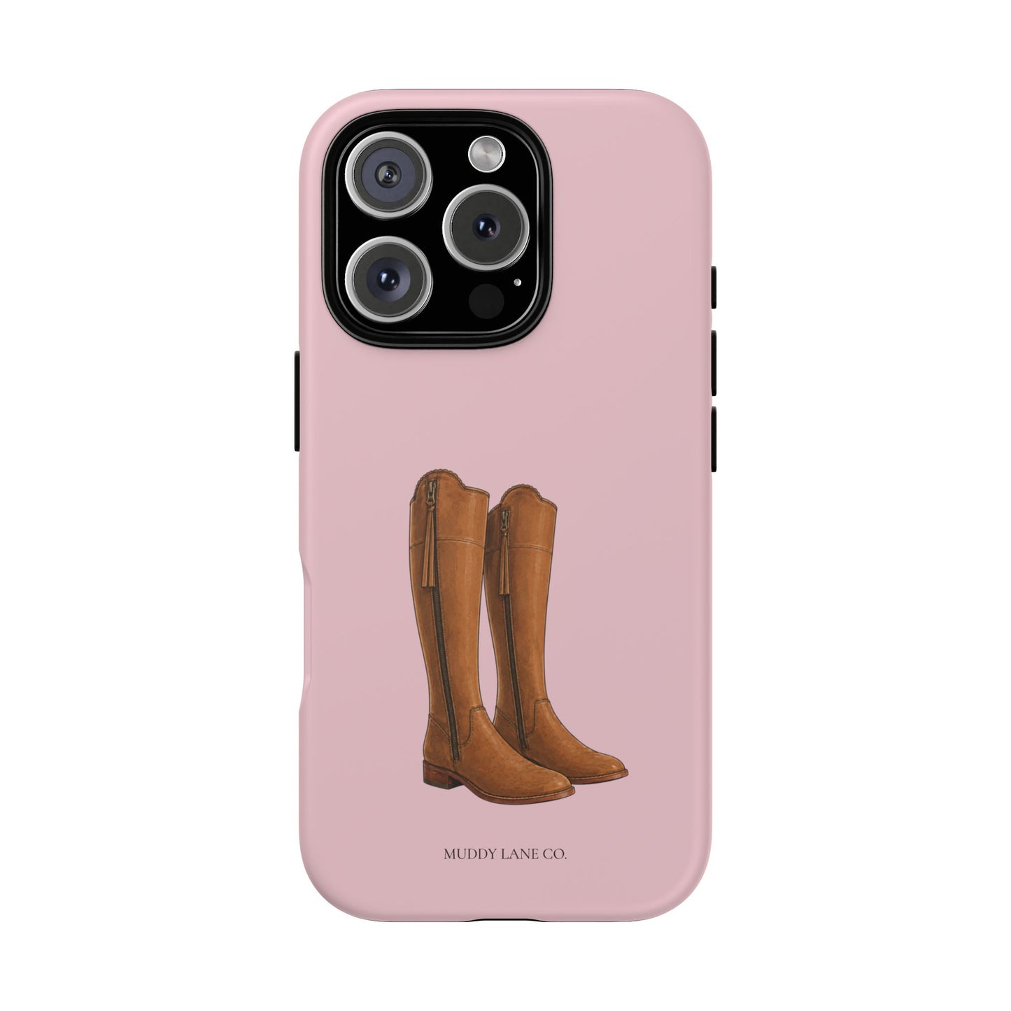 Riding Boots Tough Phone Case in Soft Rosette Pink Matte