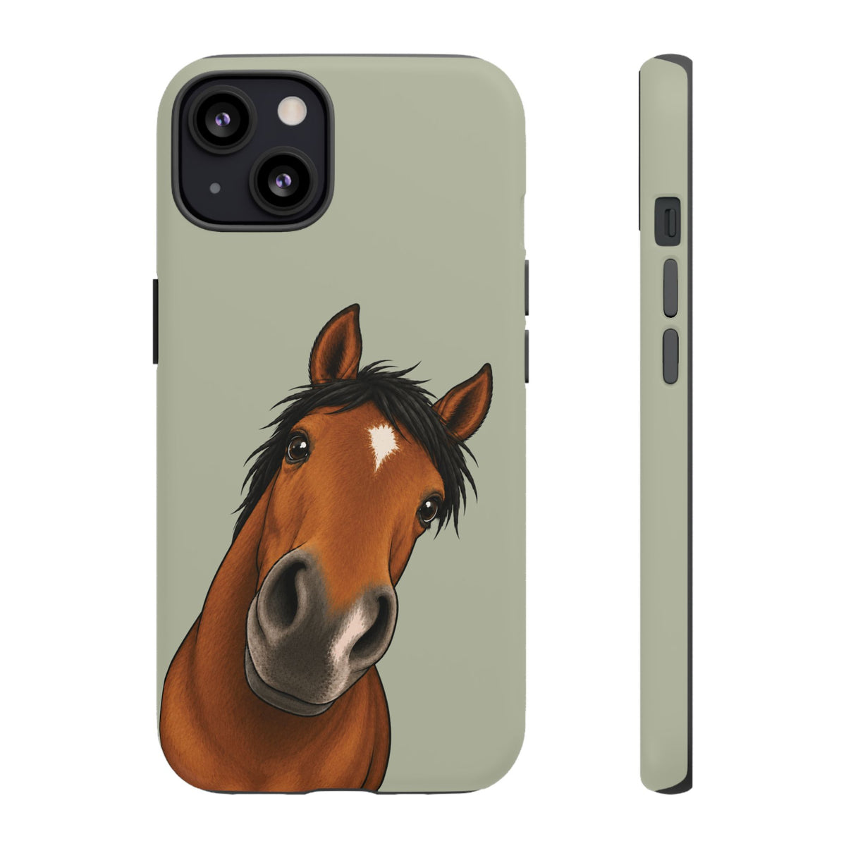Boop Horse Tough Phone Case in Light Sage Matte
