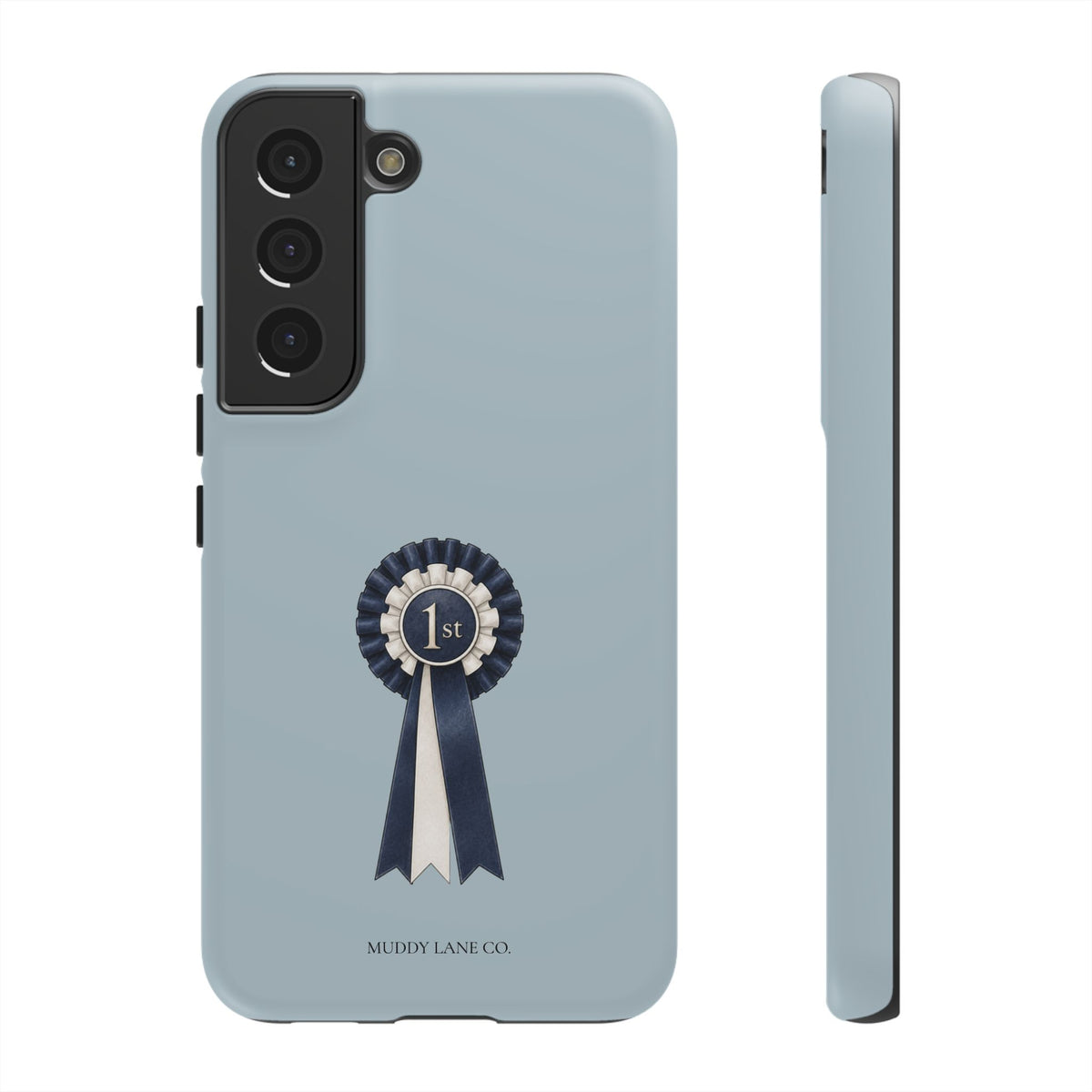 Rosette Tough Phone Case in Dusty Blue Matte