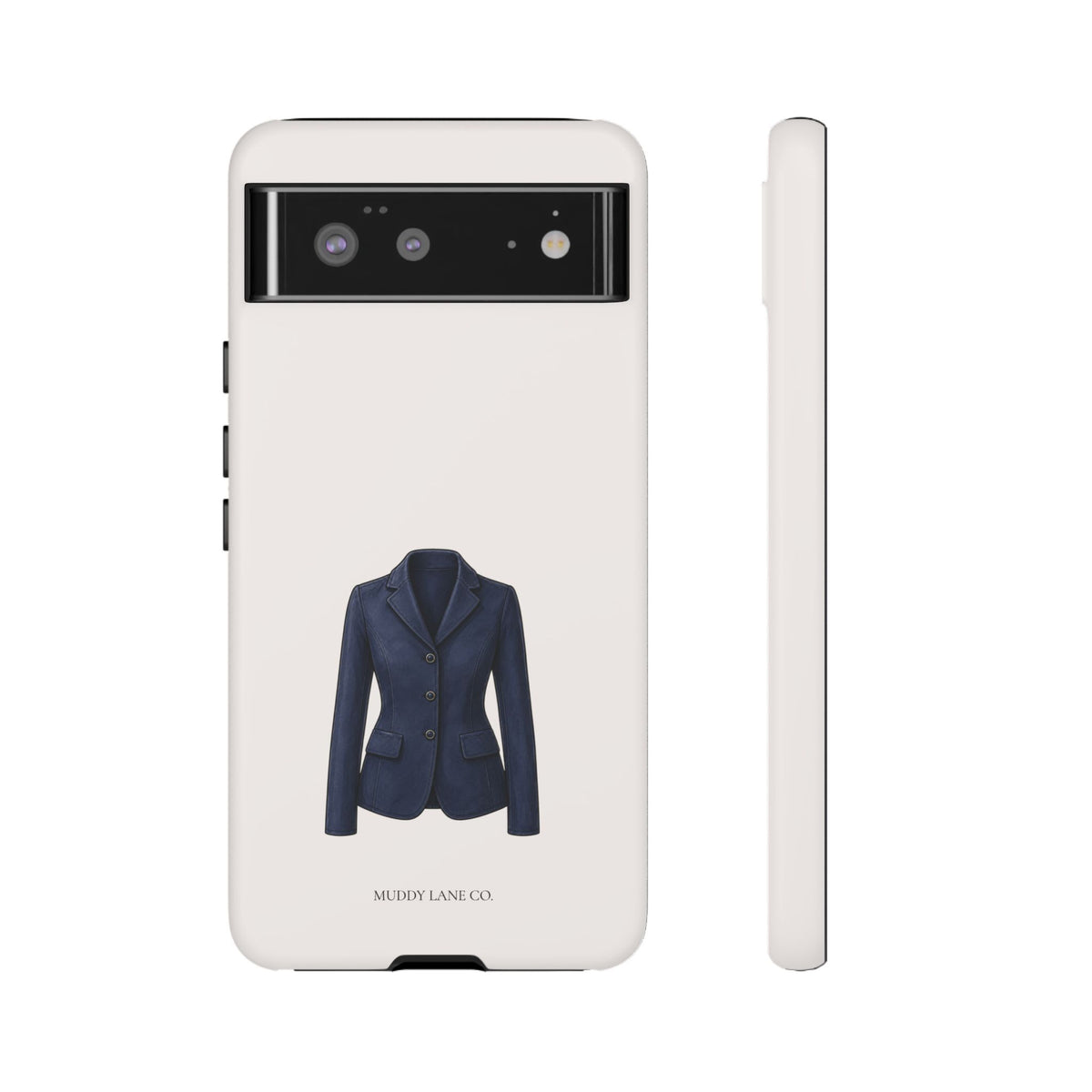 Navy Show Jacket Tough Phone Case in Warm Cream Matte