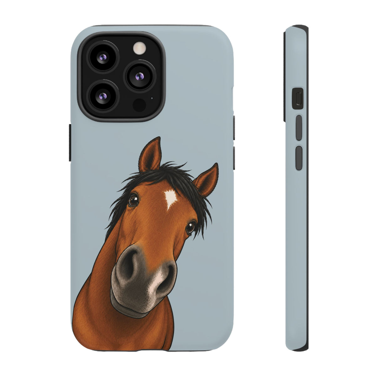 Boop Horse Tough Phone Case in Dusty Blue Matte