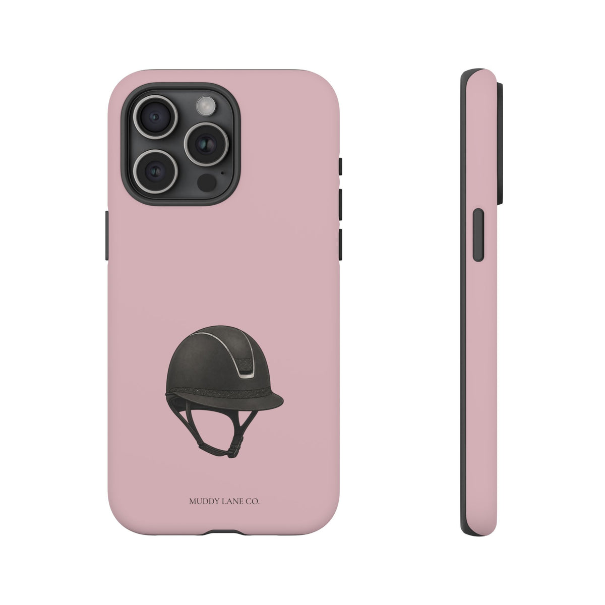 Riding Helmet Tough Phone Case in Soft Rosette Pink Matte