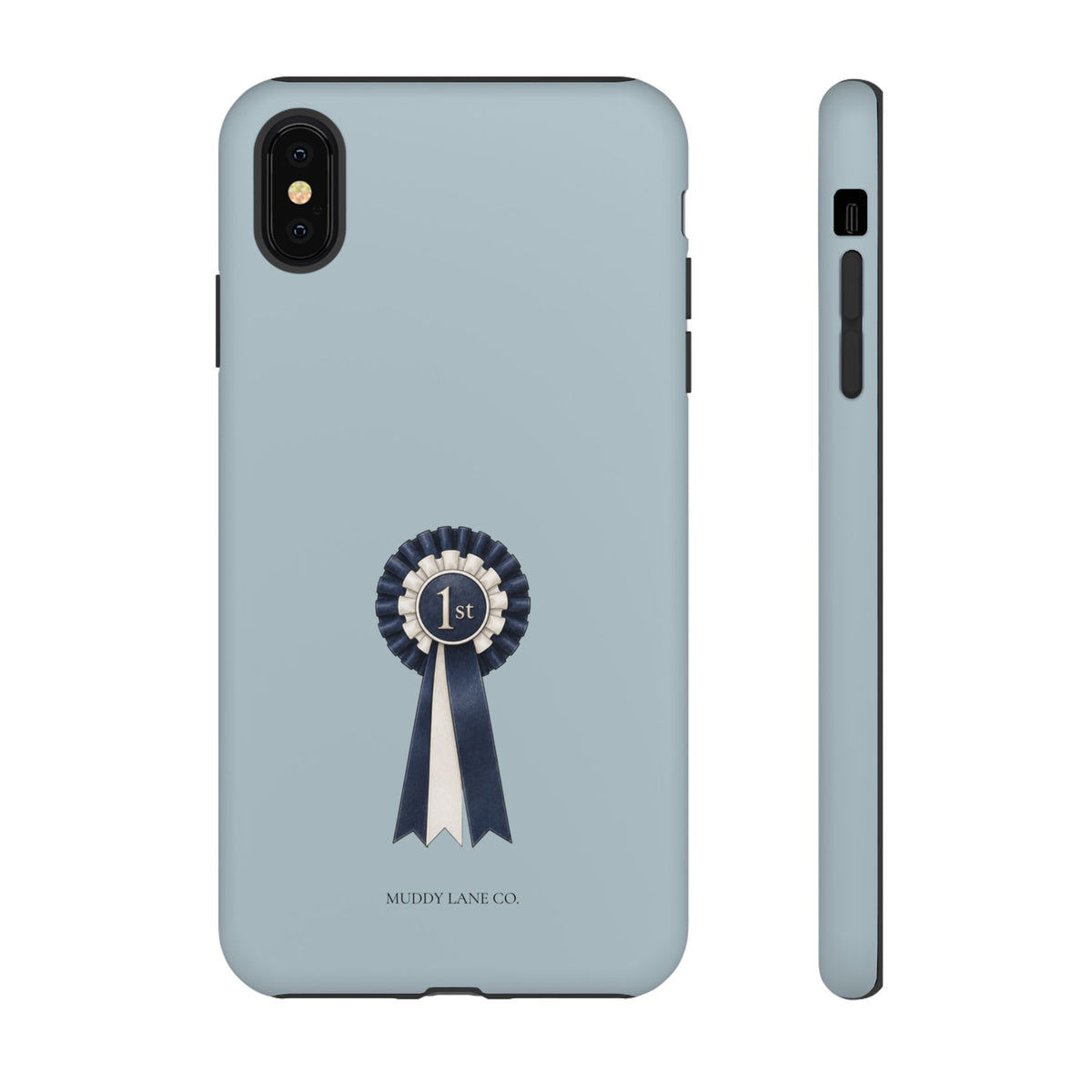 Rosette Tough Phone Case in Dusty Blue Matte