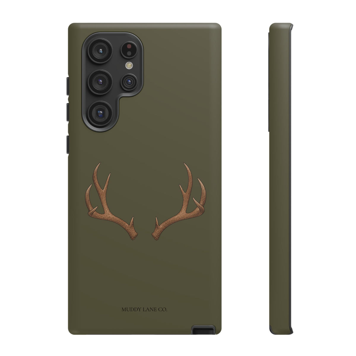 Antlers Tough Phone Case in Muddy Green Matte