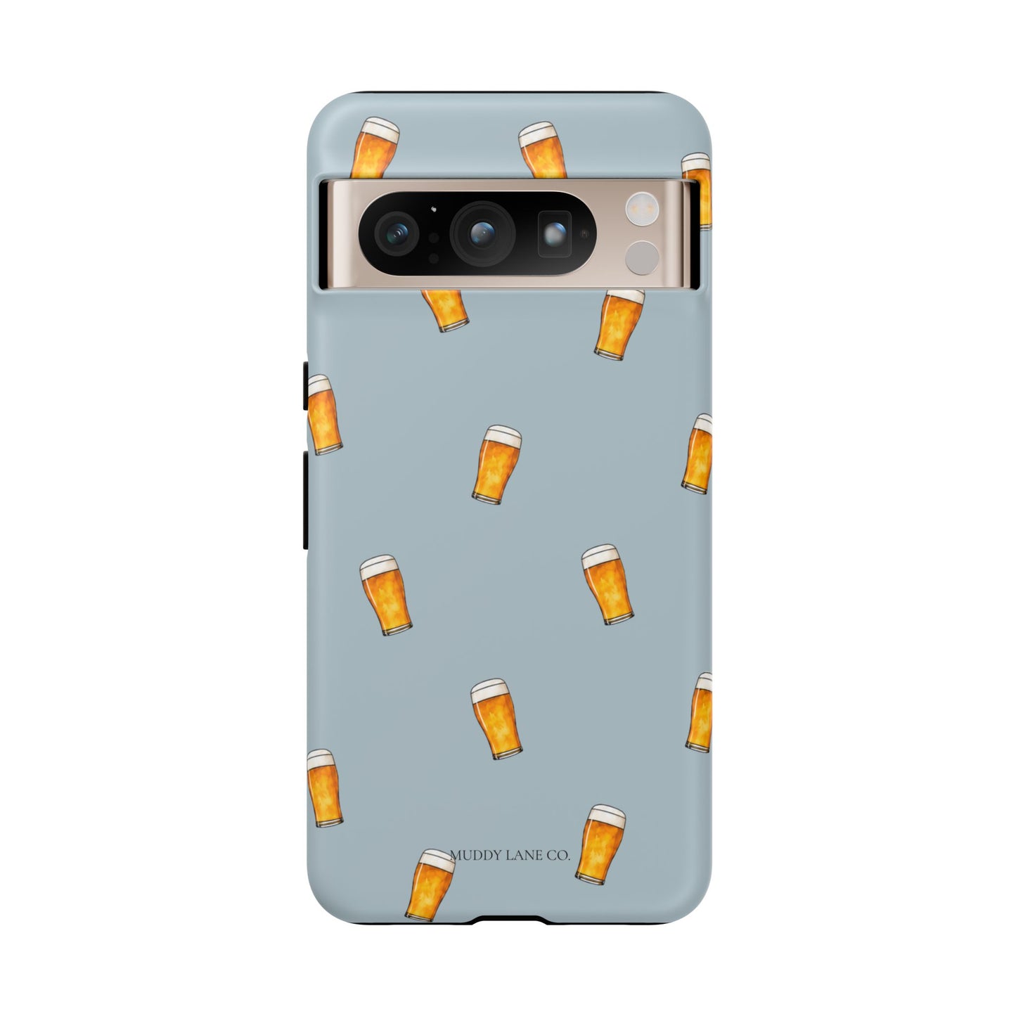Pint Pattern Tough Phone Case in Dusty Blue Matte