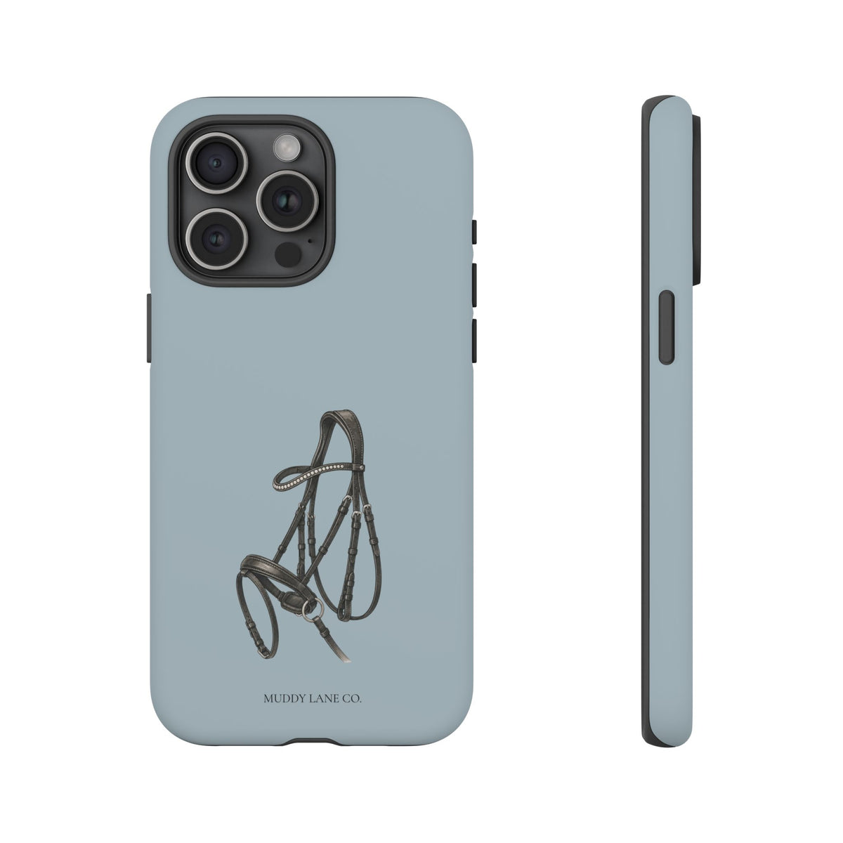 Bridle Tough Phone Case in Dusty Blue Matte