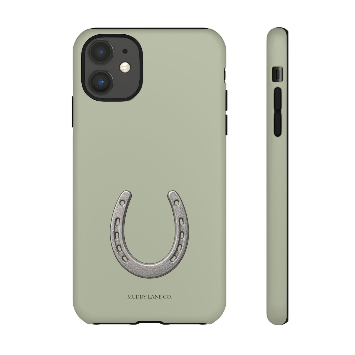 Horseshoe Tough Phone Case in Light Sage Matte