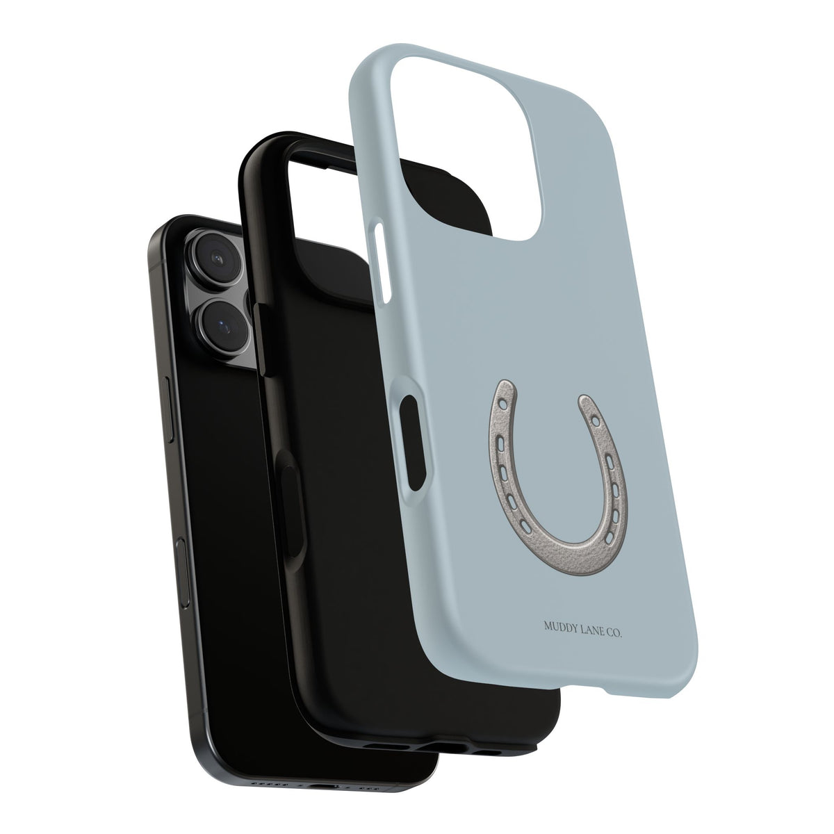 Horseshoe Tough Phone Case in Dusty Blue Matte