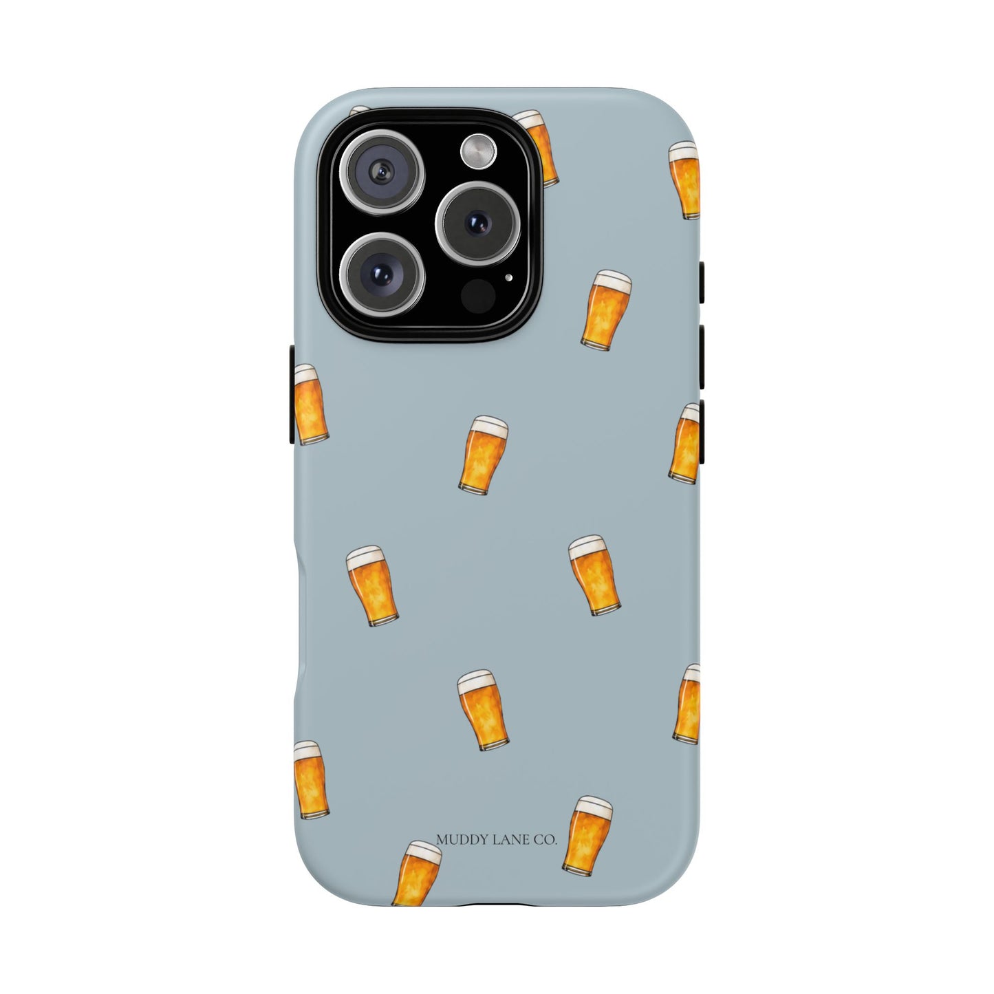 Pint Pattern Tough Phone Case in Dusty Blue Matte