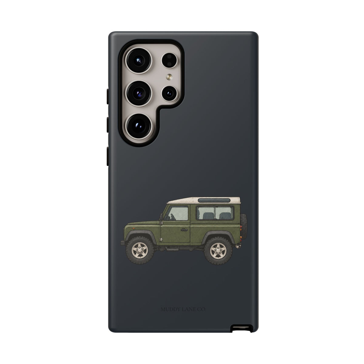 Green Classic 4x4 Tough Phone Case in Charcoal Navy Matte