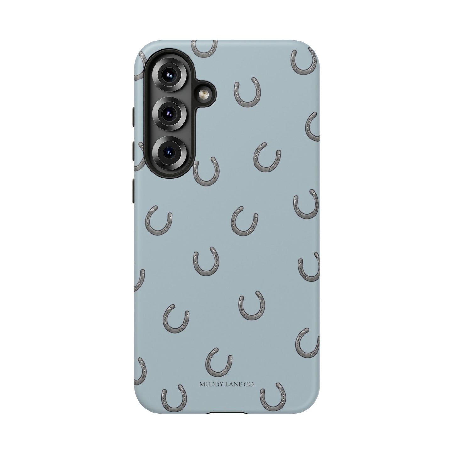 Horseshoe Pattern Tough Phone Case in Dusty Blue Matte