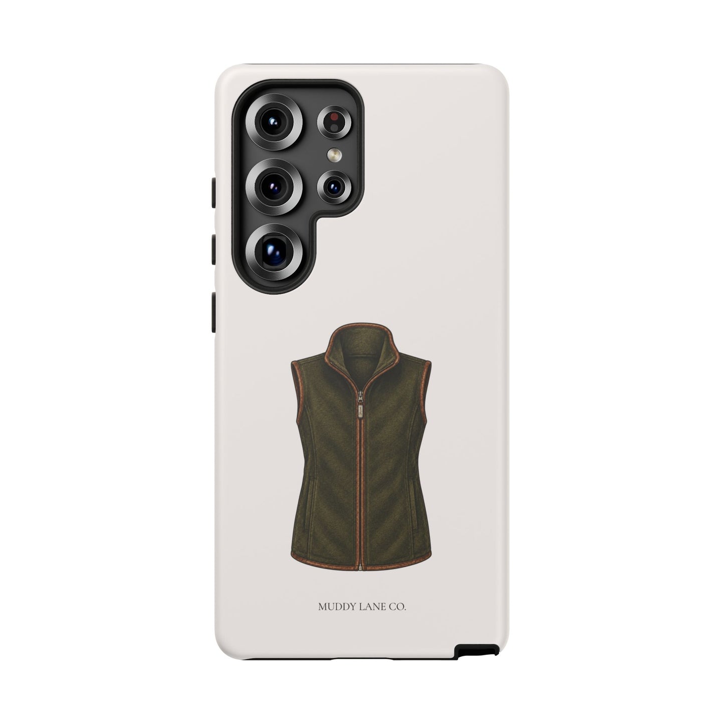 Country Gilet Tough Phone Case in Warm Cream Matte