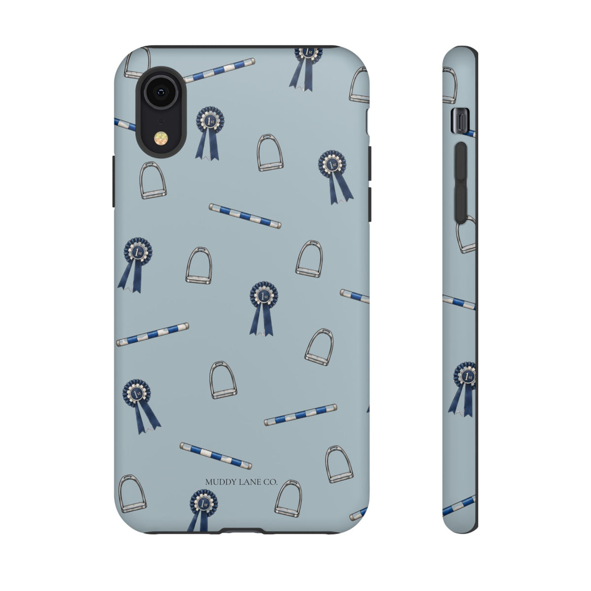 Show Day Pattern Tough Phone Case in Dusty Blue Matte