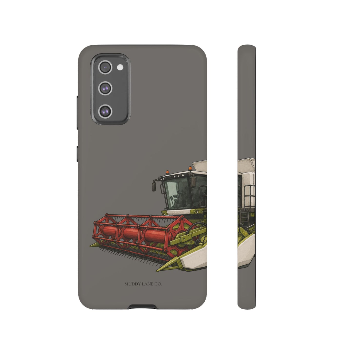 Combine Harvester Close-Up Tough Phone Case in Dark Grey Matte
