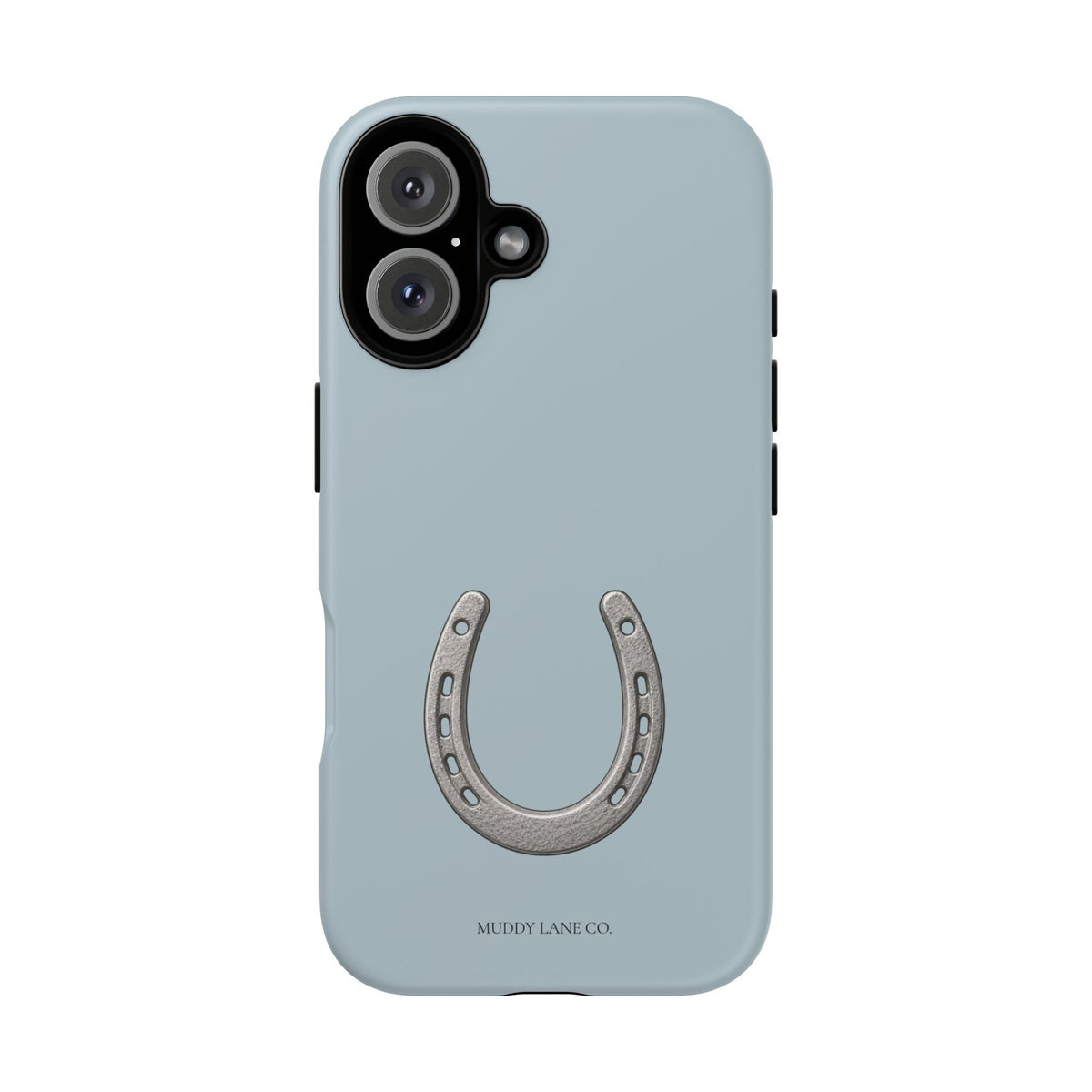 Horseshoe Tough Phone Case in Dusty Blue Matte